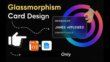 Aesthetic Glass Morphism Card UI | No JS, Just HTML + CSS