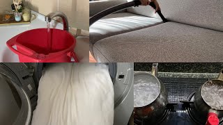 Temizlik videoları/ elyaf yastık nasıl yıkanır/ hızlandırılmış temizlik/ sessiz vlog 🧼🧽🚰🧺