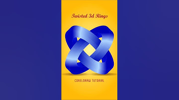 Twisted interlinked 3D Rings | Coreldraw Tutorial