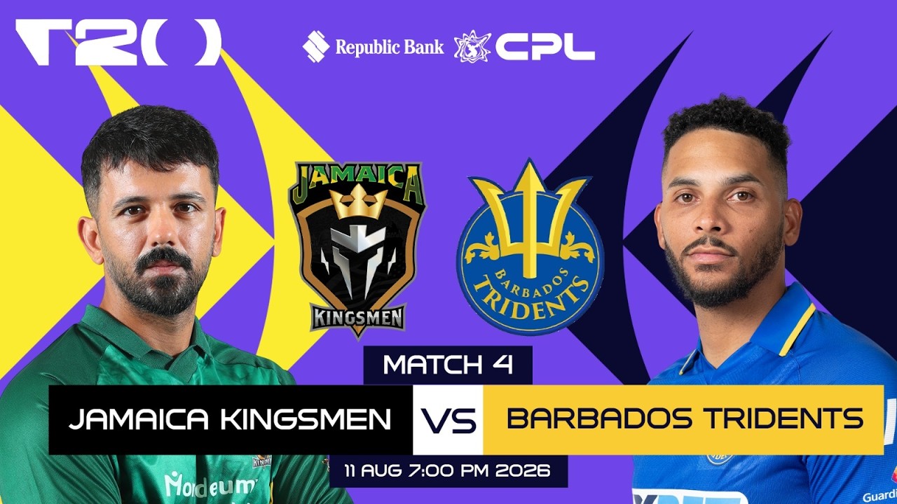 LIVE | Jamaica Kingsmen vs Barbados Tridents | CPL 2026
