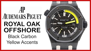 ▶ Audemars Piguet Royal Oak Offshore, Black Index, REVIEW Carbon Ceramic - 15706AU.OO.A002CA.01