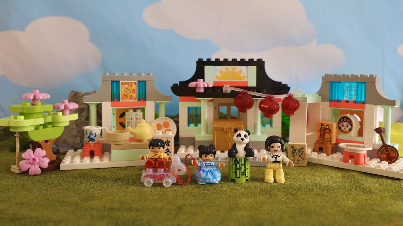 Lerne etwas über die chinesische Kultur Kinderspielzeug Lego Duplo 10411 auspacken Aufbau für Kinder