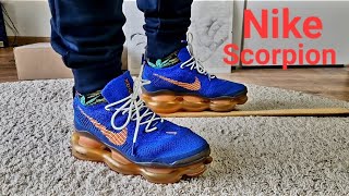Nike Air Max Scorpion Flyknit SE Racer Blue *unboxing * Review & On Feet