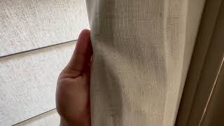 MIULEE Natural Pinch Pleated 100% Blackout Linen Curtains, Room Darkening Light Blocking Window Curt