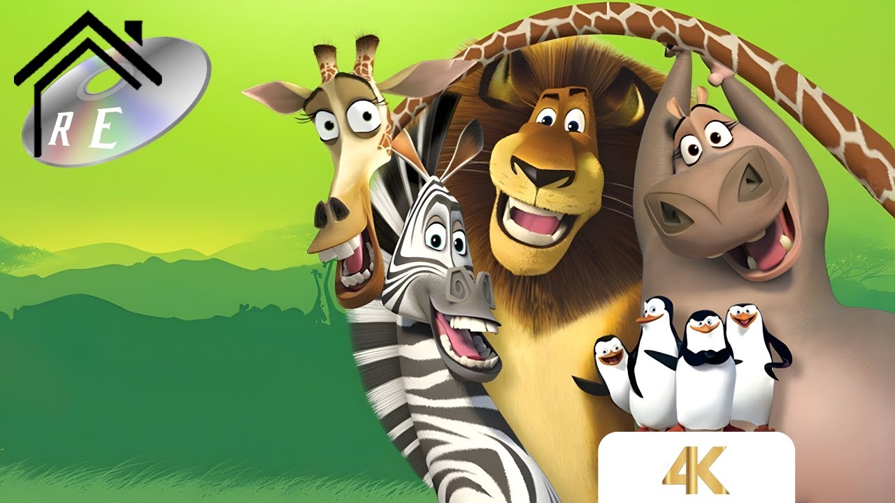 Menu de DVD(REMAKE)-Madagascar 2: A Grande Escapada (De 2008) Em 4K 