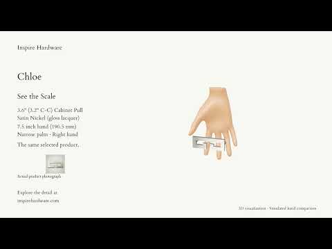 Video preview: Chloe, Satin Nickel (gloss lacquer) / 3.6" (3.2" C-C)