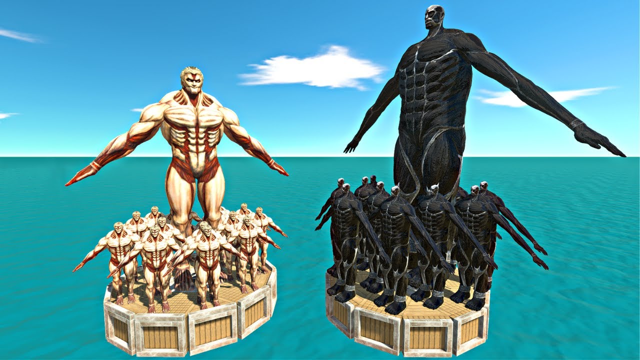 Dirty Colossal Titan Coliseum Challenge | Armored Titan vs Dirty Colossal Titan Team - ARBS