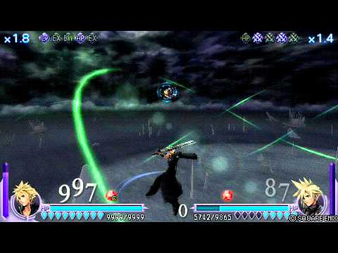 DISSIDIA - FF7 vs ff7 AC - battle of the Clouds