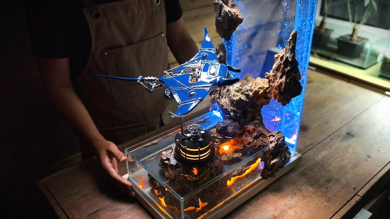 Creating The Perfect Open Concept Underwater Ocean Aquarium | manta ray ...