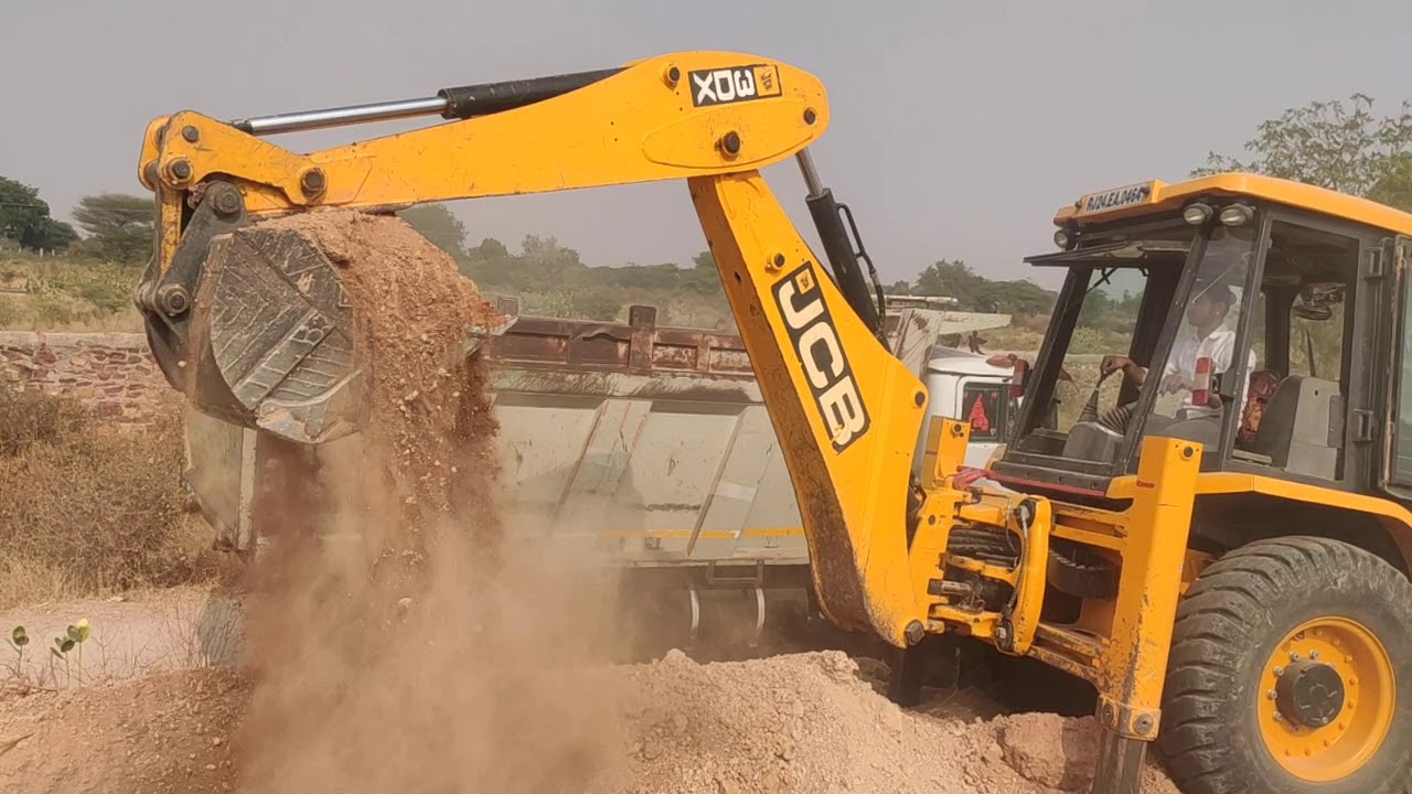 JCB on the Job - Mud Filling in Truck - Work Productivity has drastically improved now a days