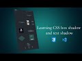 Learning CSS box shadow and text shadow