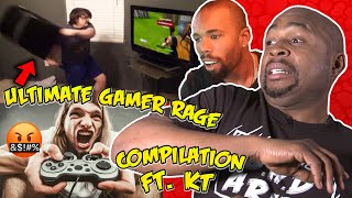 BROKE HIS $5,000 GAMING SETUP  Ultimate Gamer Rage Compilation Ft. KT