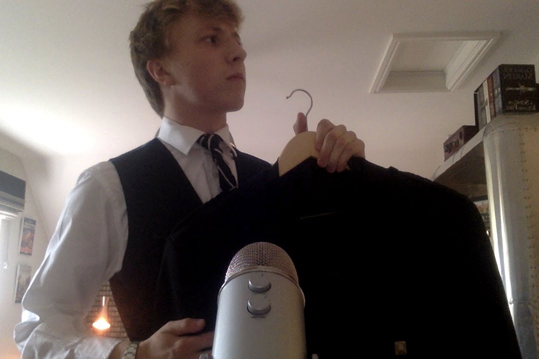 Примерка мужского костюма на английском языке (ASMR) (тихим голосом и шёпотом) с индивидуальным п...