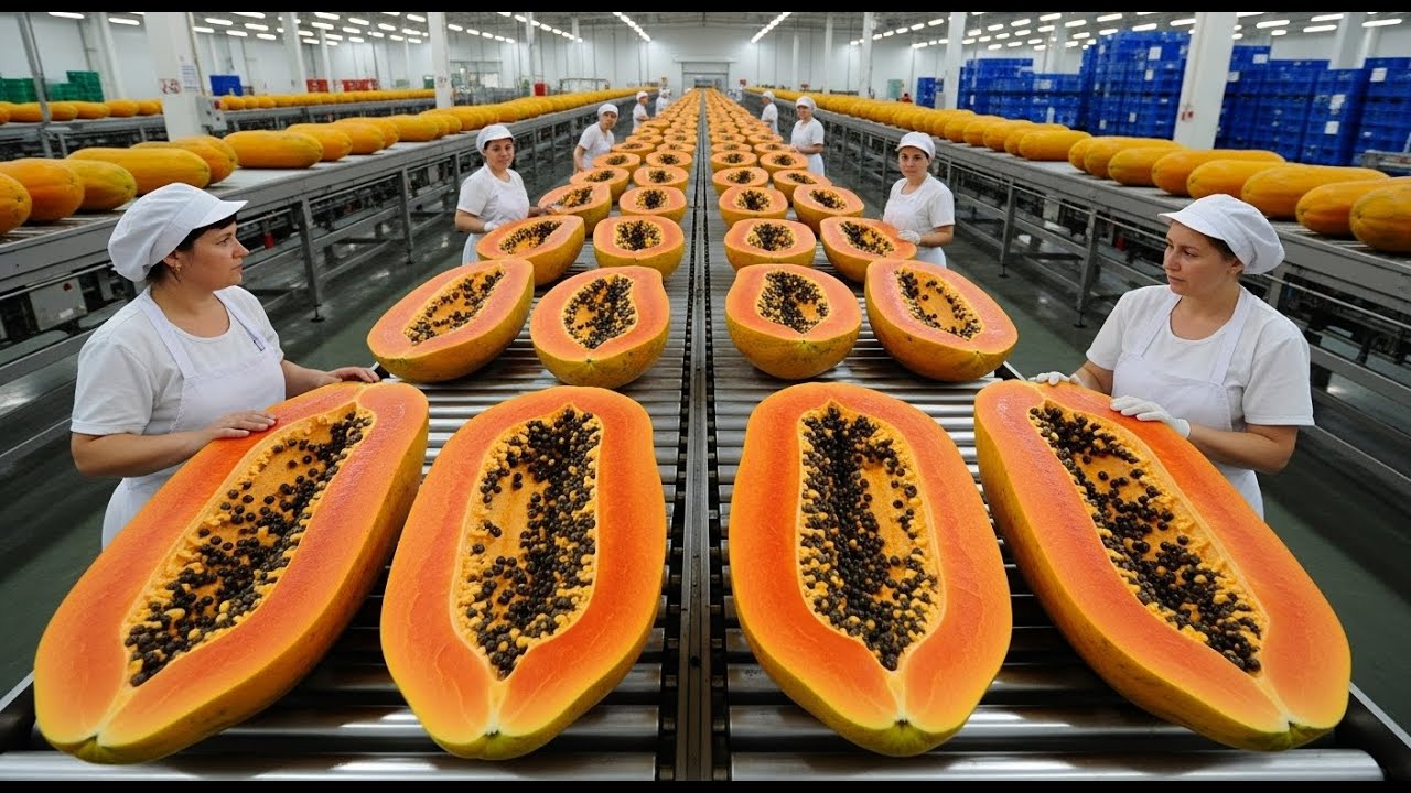 Inside the Factory: How Papaya Powder Is Made From Fresh Fruit (Full Process)**
