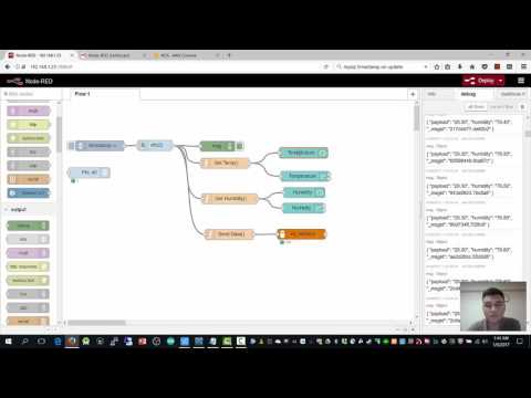 IoT Sensor Data Upload to Amazon RDS using Raspberry Pi, Node Red, AM2302...