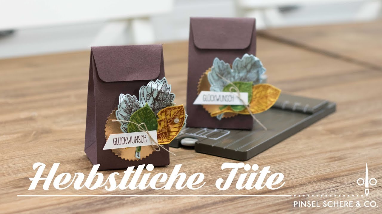 Herbstliche Geschenktüte mit dem Stanz- und Falzbrett für Geschenktüten | Stampin' Up! | Tutorial