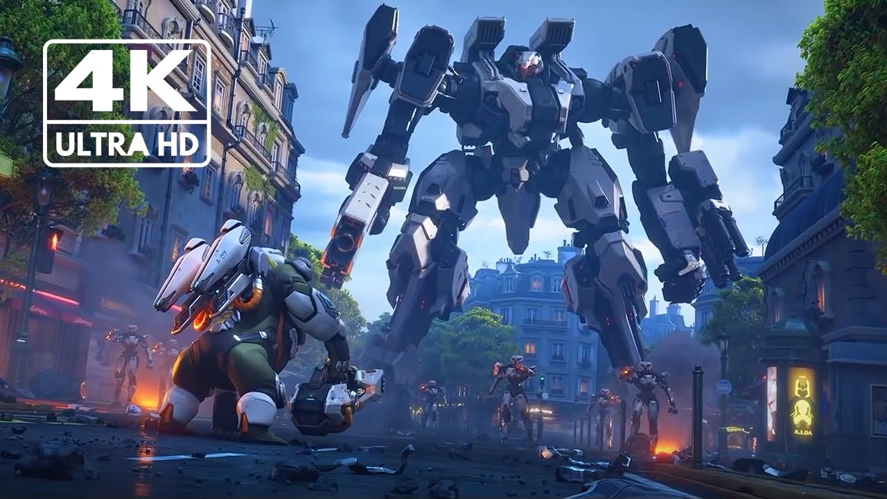 Gorilla vs. Alpha Robot | OVERWATCH Cinematic Cartoon Animation | Episode 1 [4K ULTRA HD]