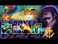 WILD RIFT GRAVES ADC GAMEPLAY | 12 -2 -9 MVP | GRAVES  BUILD RUNES