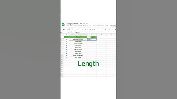 Length function in Google Sheets #shorts #googlesheets