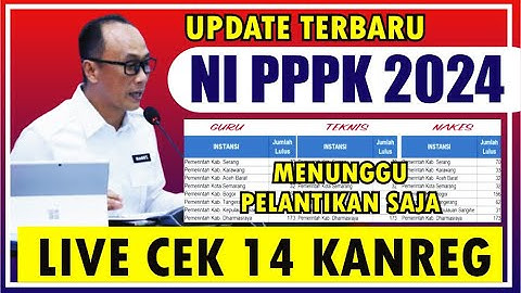 🔴 PROGRES NIP TERBARU NASIONAL & KANREG