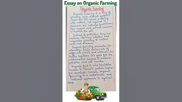 Organic farming Essay //  Write an essay on organic farming in english // Organic Farming Essay //