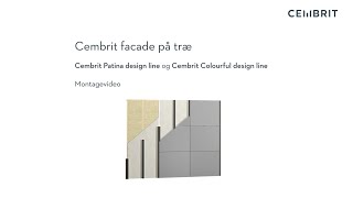 Montering Af Cembrit Facadeplader På Træ