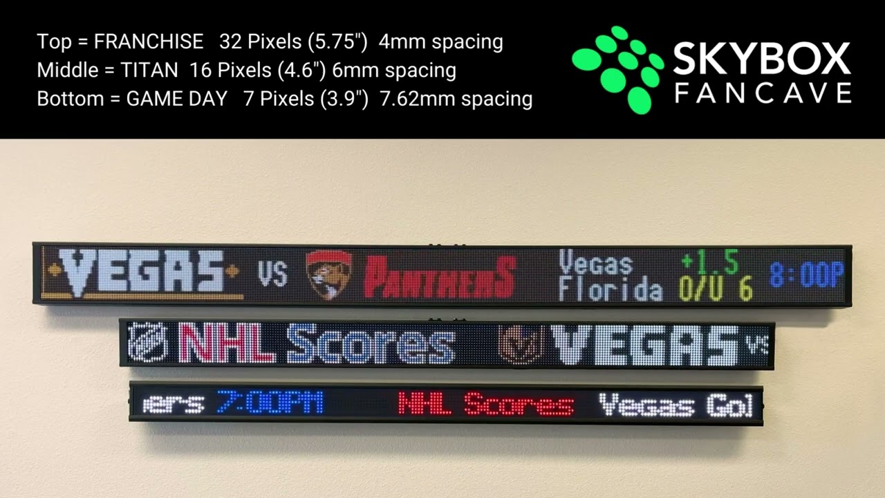 Skybox FanCave LED Ticker Comparison