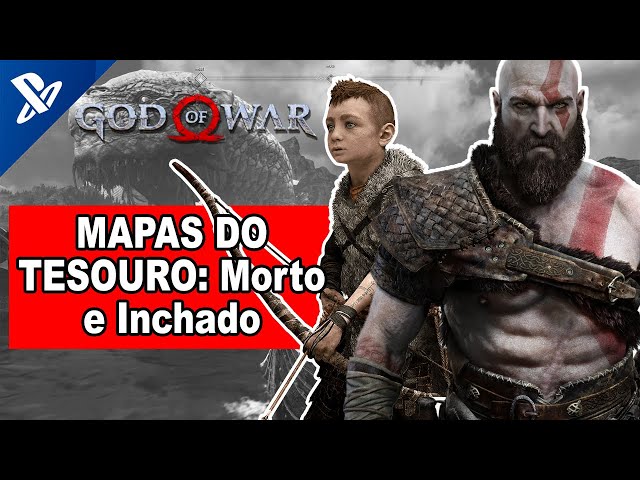 God of War - MORTO E INCHADO  Localizaçao - Todos os Mapas do Tesouro 