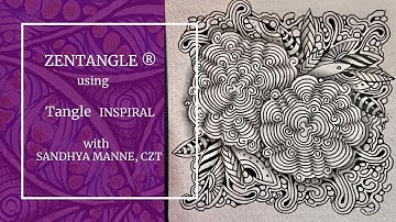 Zentangle® Mini Project with Tangle INSPIRAL beginners tutorial