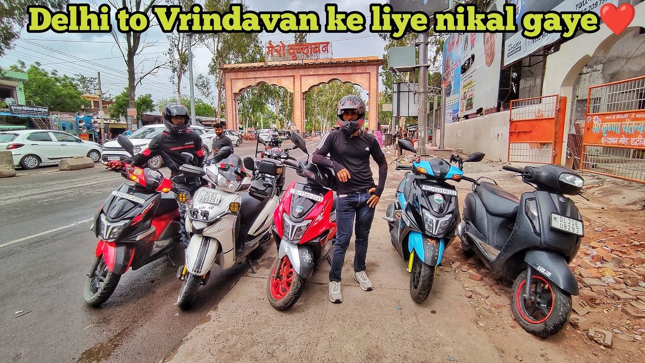 Finally guys nikal gaye delhi to vrindavan ke liye | delhi to vrindavan ntorq race xp 😍