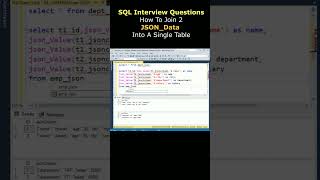 SQL Joins Interview Questions Join 2 tables with JSON DATA #sqlinterviewquestionsandanswers