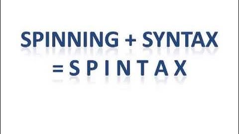 What is Spintax?