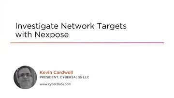 Nexpose Skills: Investigate Network Targets with Nexpose Course Preview
