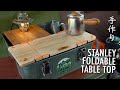 Diy lightweight folding mini table top for stanley coffee box  hiking camping  customade camphack