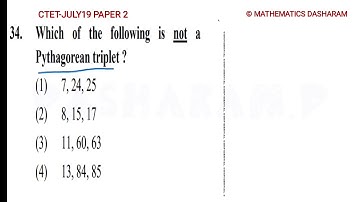 Which of the following is not a Pythagorean triplet ?   (1) 7, 24, 25  (2) 8, 15, 17