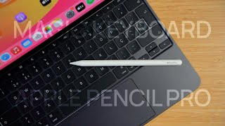 Apple Pencil Pro + Magic Keyboard para os novos iPads Pro