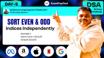 Sort even and odd indices || Day -5 DSA Challenge || DSA Practice Series #dsa #coding
