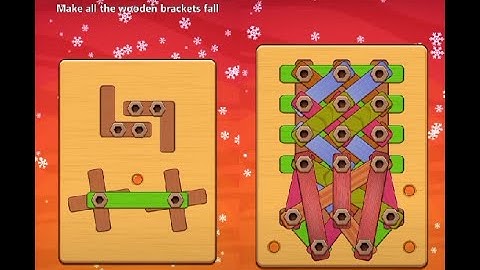 Wood Nuts & Bolts Puzzle - Level 44
