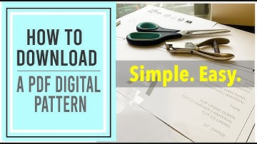 HOW TO PRINT A PDF PATTERN