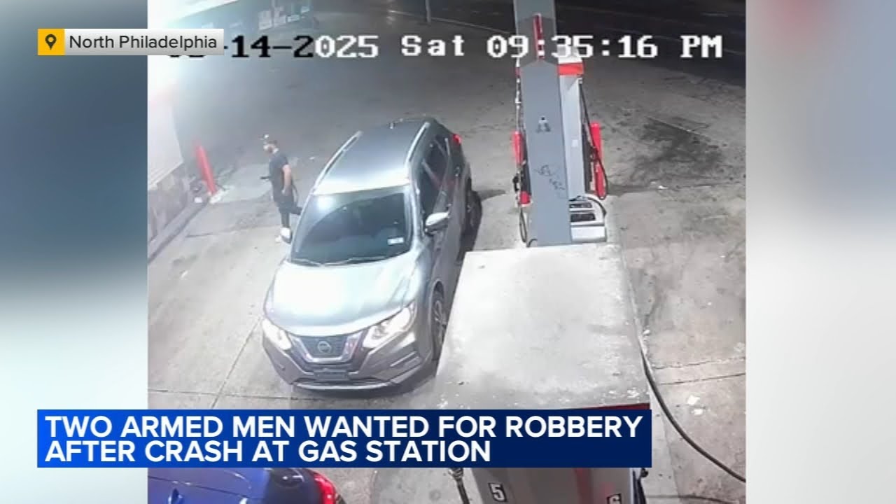 2 armed men wanted for robbery after crash at North Philadelphia gas ...