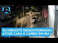 MG: guindaste desgovernado atinge casa e carro em Belo Horizonte