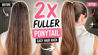 THIS TRICK MAKES YOUR PONYTAIL LOOK SO MUCH THICKER