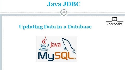 Updating Data in the Database #JDBC-part 3