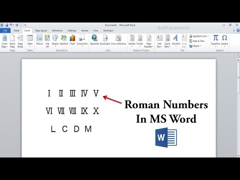 Video: How To Type A Roman Numeral In Word