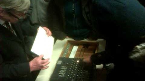 Dr. Mark Baldwin demonstrates Enigma machine (part 2 of 2)