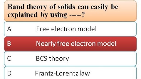 SOLID STATE PHYSICS MCQ