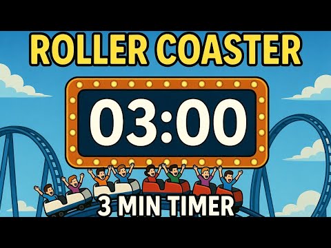 🎢 3 Minute Roller Coaster Timer ⏱️ | Fun Countdown