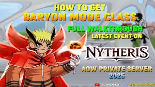 How to Get Baryon Class Full Walkthrough Latest Event on NYTHERIS AQW Private Server 2025
