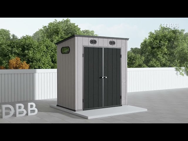 DBB Kingcenter series Intelligent Plastic Sheds with Pent roof 6x4ft