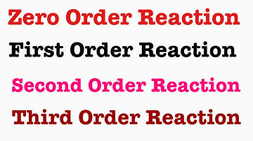 Zero Order Reaction | First Order Reaction | Second Order Reaction | Third Order Reaction